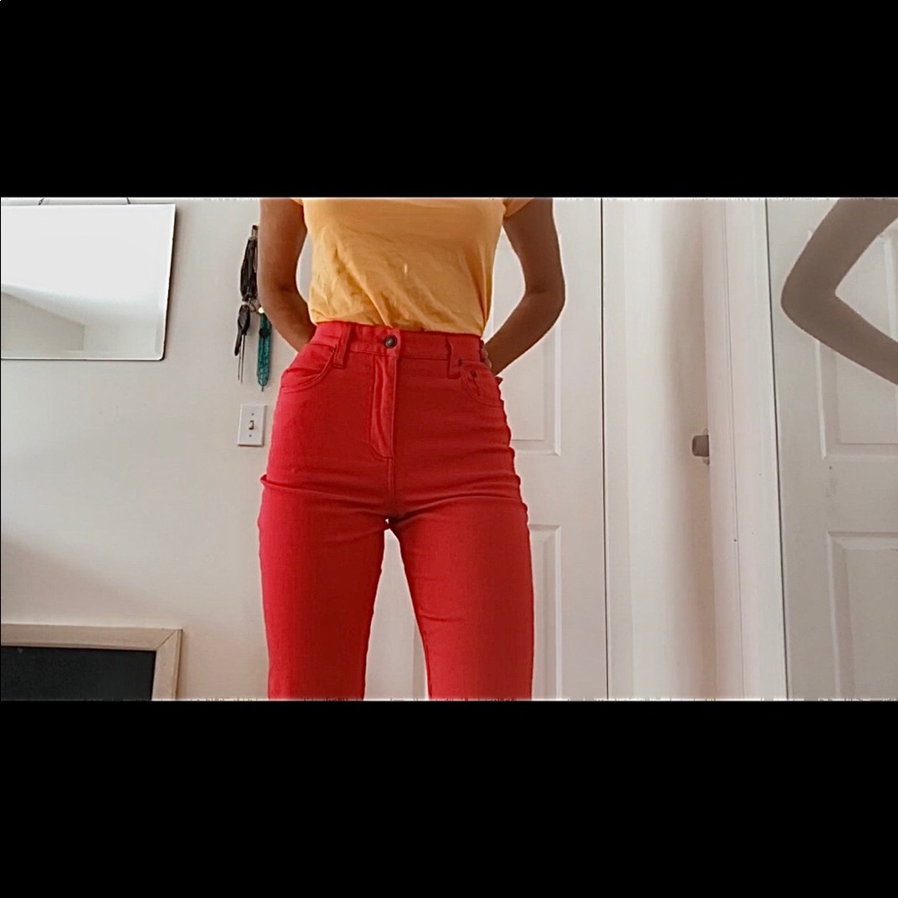 Red jeans